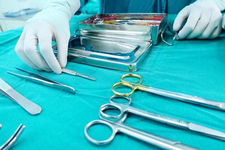 USMS | US Medical Systems | Detail shot of steralized surgery instruments