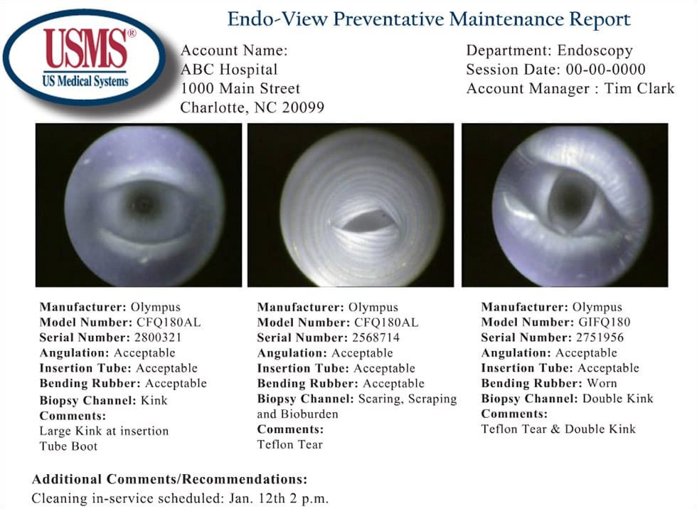 USMS | US Medical Systems | endoscopy view report